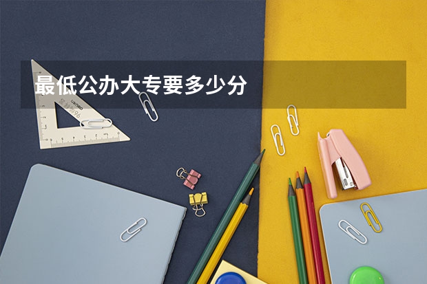 最低公办大专要多少分