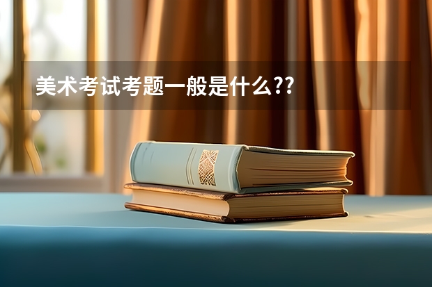 美术考试考题一般是什么??