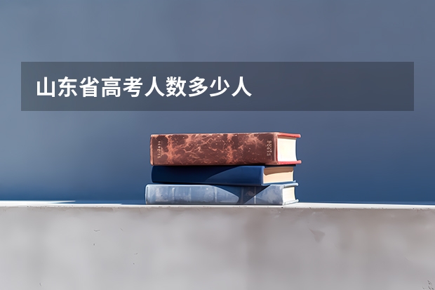 山东省高考人数多少人