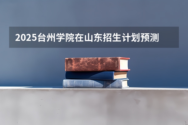 2025台州学院在山东招生计划预测