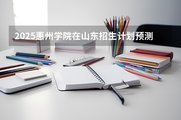 2025惠州学院在山东招生计划预测
