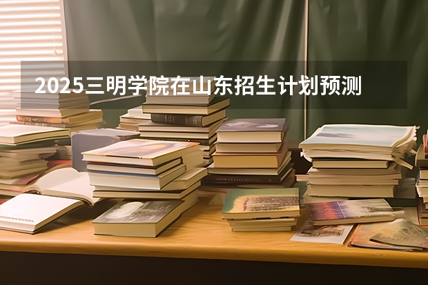 2025三明学院在山东招生计划预测