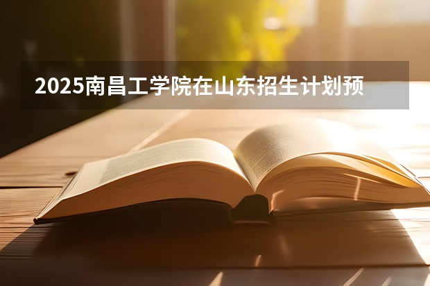 2025南昌工学院在山东招生计划预测