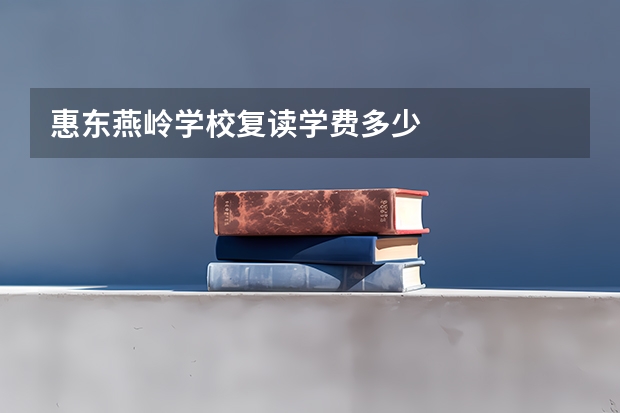 惠东燕岭学校复读学费多少