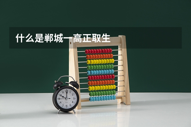 什么是郸城一高正取生