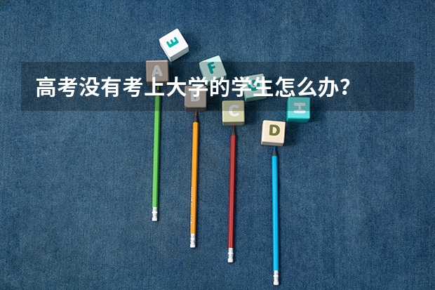 高考没有考上大学的学生怎么办？