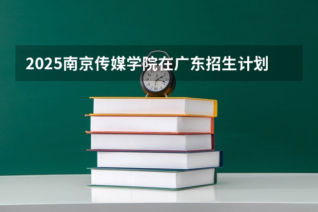 2025南京传媒学院在广东招生计划人数