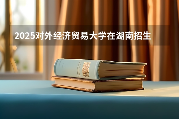 2025对外经济贸易大学在湖南招生计划人数