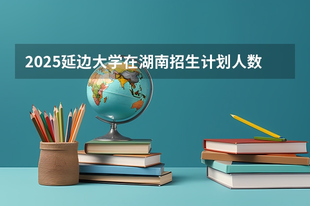 2025延边大学在湖南招生计划人数