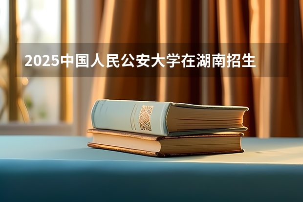 2025中国人民公安大学在湖南招生计划人数