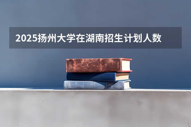 2025扬州大学在湖南招生计划人数