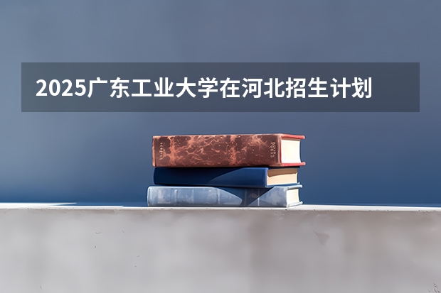 2025广东工业大学在河北招生计划人数