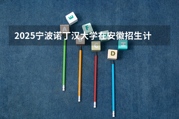 2025宁波诺丁汉大学在安徽招生计划人数