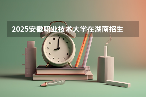 2025安徽职业技术大学在湖南招生计划人数