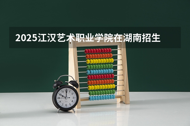 2025江汉艺术职业学院在湖南招生计划人数