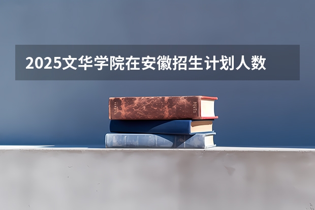 2025文华学院在安徽招生计划人数