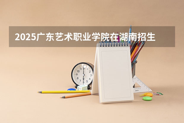 2025广东艺术职业学院在湖南招生计划人数