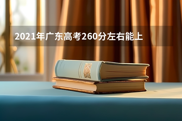 2021年广东高考260分左右能上什么样的大学