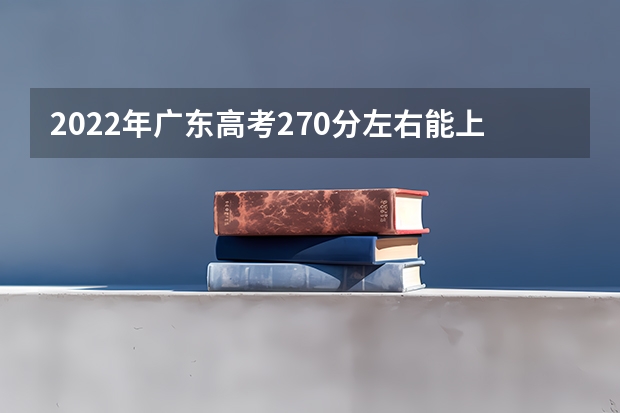 2022年广东高考270分左右能上什么样的大学